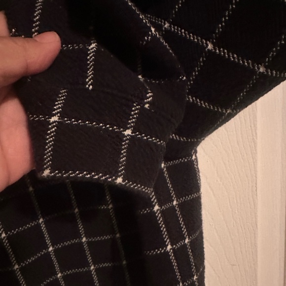 Madewell Textured Turtleneck Top in Windowpane Pattern Size XXS - Picture 6 of 8